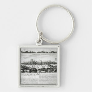 Das große Feuer von London im Jahre 1666 Schlüsselanhänger