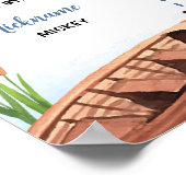 Das große Fischen Erste Geburtstag Meilenstein Zei Poster (Ecke)