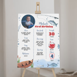 Das große Fischen Erste Geburtstag Meilenstein Zei Poster