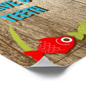 Das große Fischthema 1. Geburtstag Meilenstein Poster (Ecke)