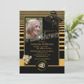 Das große Gatsby-Brautparty Einladung (Stehend Vorderseite)