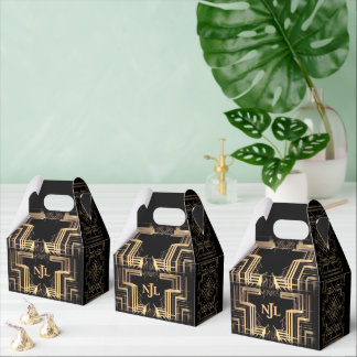 Das große Gatsby-Design mit Monogramm Geschenkschachtel