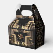 Das große Gatsby-Design mit Monogramm Geschenkschachtel (Rückseite)