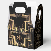 Das große Gatsby-Design mit Monogramm Geschenkschachtel (Geöffnet)
