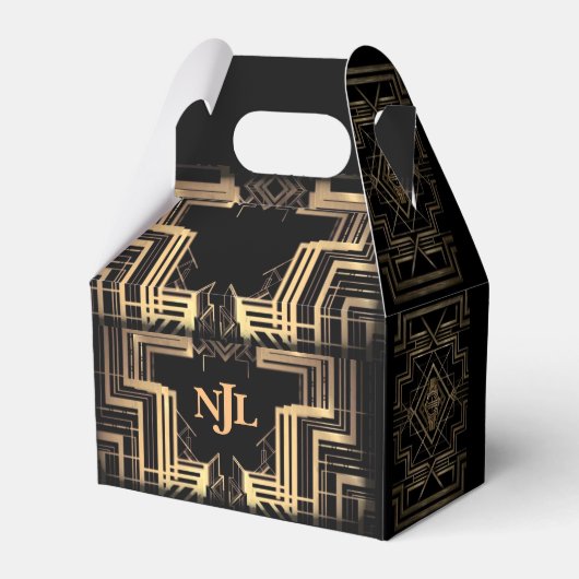 Das große Gatsby-Design mit Monogramm Geschenkschachtel (Vorderseite)