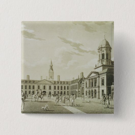 Das große Gerichts-Yard, Dublin-Schloss, 1792 Button (Vorderseite)