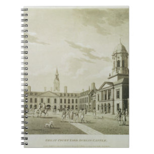Das große Gerichts-Yard, Dublin-Schloss, 1792 Notizblock
