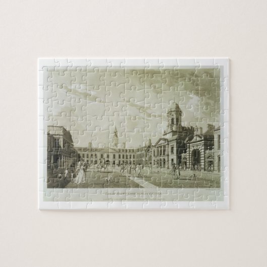 Das große Gerichts-Yard, Dublin-Schloss, 1792 Puzzle (Horizontal)