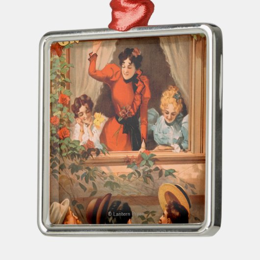 Das große Gotham Co. Theater-Plakat auf lager Silbernes Ornament (Links)