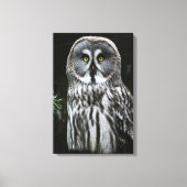 Das große graue Owl 16x24 (40x60cm) waccna Leinwanddruck (Vorderseite)