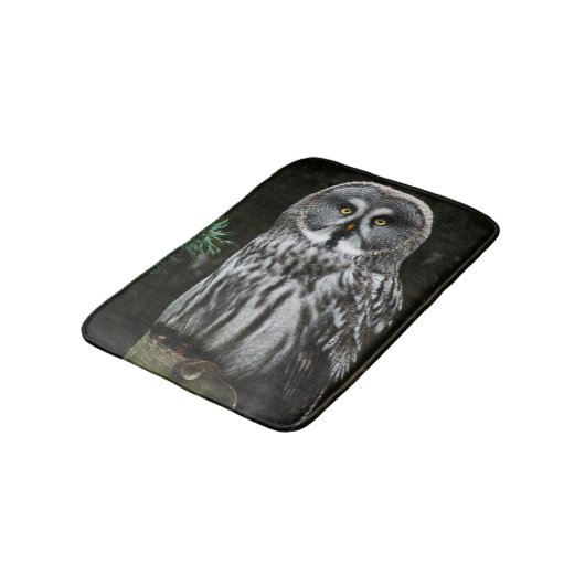 Das große graue Owl-Bmcnm Badematte (Schrägansicht)