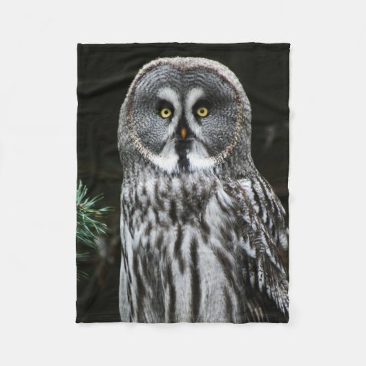 Das große graue Owl-FBC Fleecedecke (Vorderseite)