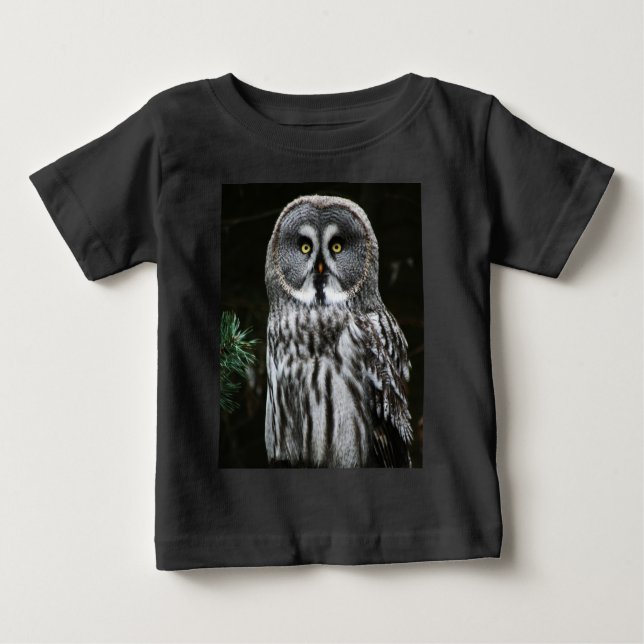 Das große graue Owl-Klima Baby T-shirt (Vorderseite)