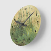 Das große (große) Stück Turf von Albrecht Durer Runde Wanduhr (Winkel)