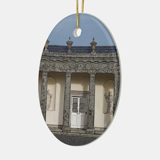 Das große Haus Keramik Ornament (Links)