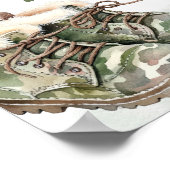 Das große Jagdzeichen der Camouflage Poster (Ecke)