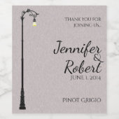 Das große, leicht verheiratete Weinetikett (Einzelnes Label)