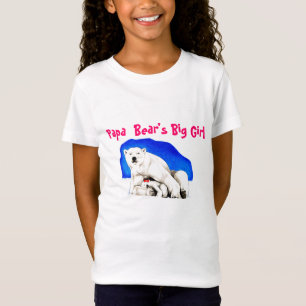 Das große Mädchen des Papa-Bären T-Shirt