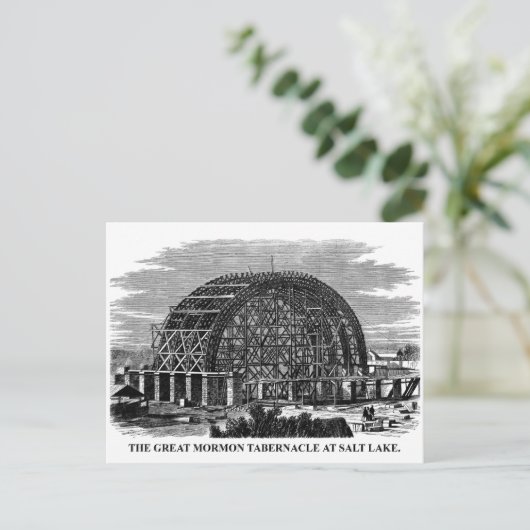 Das große Mormon Tabernaca am Salzsee Postkarte (Stehend Vorderseite)