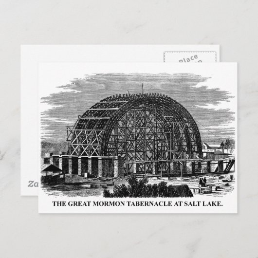 Das große Mormon Tabernaca am Salzsee Postkarte (Vorne/Hinten)