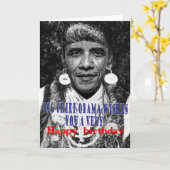 Das große Oberobama wünscht Ihnen einen guten Gebu Karte (Gelbe Blume)