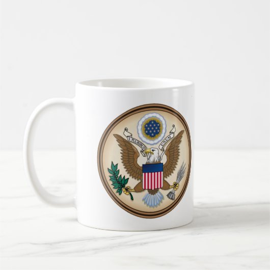 Das große PräsidentenSiegel der USA Kaffeetasse (Links)