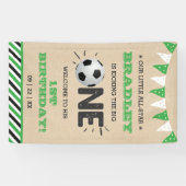 Das große Problem | Fußball 1. Geburtstag Begrüßun Banner (Horizontal)