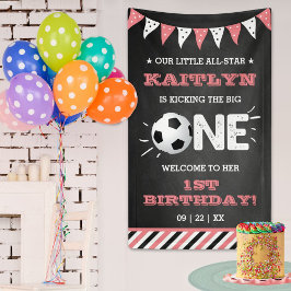 Das große Problem | Fußball 1. Geburtstag Begrüßun Banner