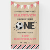 Das große Problem | Fußball 1. Geburtstag Begrüßun Banner (Vertikal)