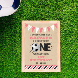 Das große Problem | Fußball 1. Geburtstag Begrüßun Poster