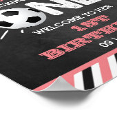 Das große Problem | Fußball 1. Geburtstag Begrüßun Poster (Ecke)