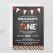 Das große Problem | Fußball 1. Geburtstag Einladung (Vorderseite)