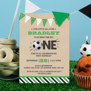 Das große Problem Fußball 1. Geburtstag Einladung