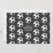 Das große Problem | Fußball 1. Geburtstag Foto Einladung (Rückseite)