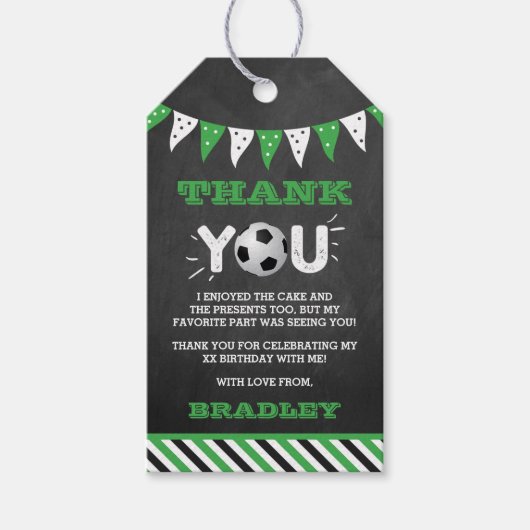 Das große Problem | Fußball 1. Geburtstag Geschenkanhänger (Vorderseite)