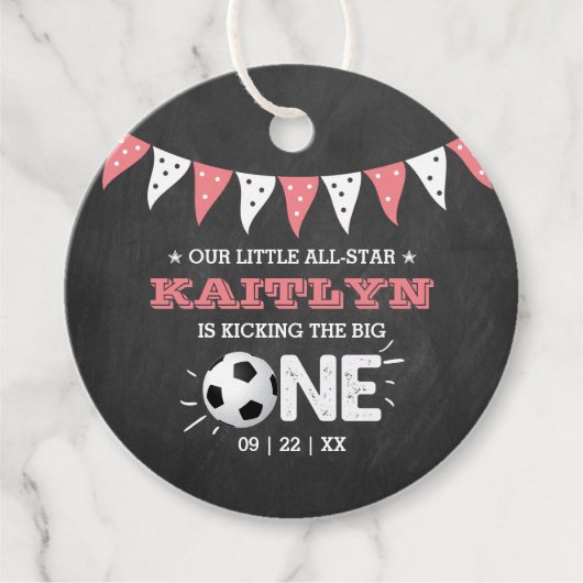 Das große Problem | Fußball 1. Geburtstag Geschenkanhänger (Vorderseite)
