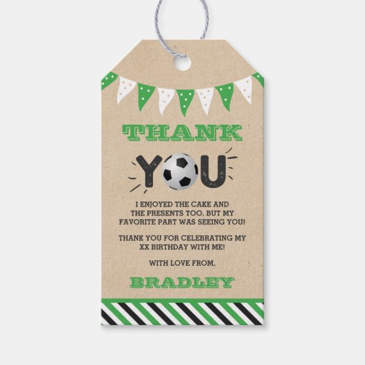 Das große Problem | Fußball 1. Geburtstag Geschenkanhänger (Vorderseite)