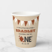 Das große Problem | Fußball 1. Geburtstag Pappbecher (Vorderseite)