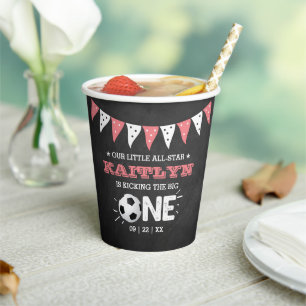 Das große Problem Fußball 1. Geburtstag Pappbecher