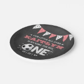 Das große Problem | Fußball 1. Geburtstag Pappteller (Schrägansicht)