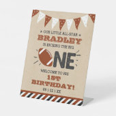 Das große Problem | Fußball 1. Geburtstag Sockelschild (Vorderseite)