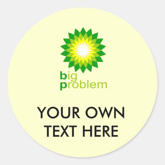 Das große Problem Runder Aufkleber (Vorderseite)