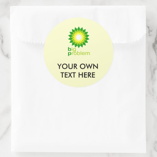 Das große Problem Runder Aufkleber (Tasche)