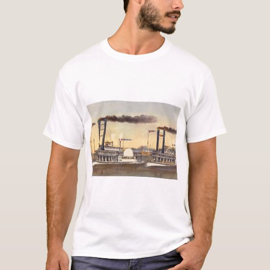 Das große Rennen auf dem Mississippi_Engravings T-Shirt (Vorderseite)