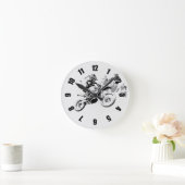 Das große Rennen - Motocross-Rennen Runde Wanduhr (Zuhause)
