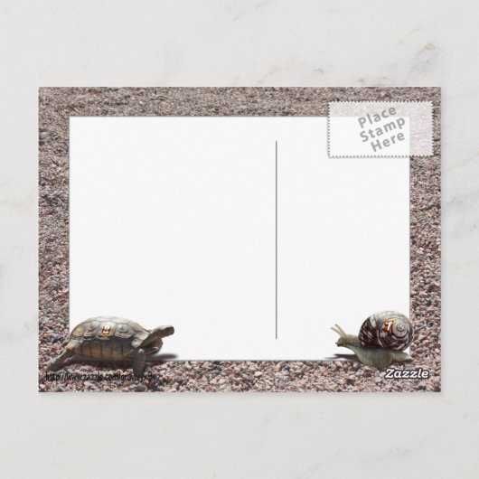 Das große Rennen Postkarte (Rückseite)