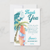 Das große Retro-Party für Surfbretter. Dankeskarte (Vorderseite)