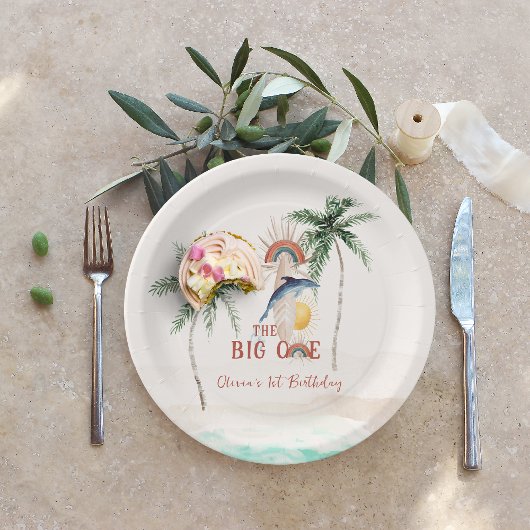 Das große | Retro Summer Surf Geburtstag Pappteller