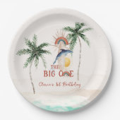 Das große | Retro Summer Surf Geburtstag Pappteller (Vorderseite)