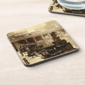 Das große römische Bad, Bad (b/w Foto) Getränkeuntersetzer (Linke Seite)